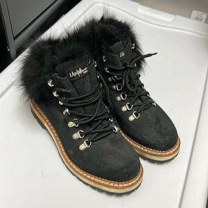 Women's Black Fur-Lined Boots